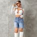 Women's High Waist Denim Shorts - Trendy Casual Stretch Jean Shorts With Comfortable Fit Denim Hot Pants For Women_ecoleips.com