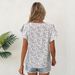 Spot Goods Women's Floral Top Spring Summer New European American Style Ruffle Sleeves Short Sleeve Casual Blouse for Ladies_ecoleips.com