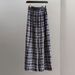 Women's Korean Style Summer Short Sleeve T-Shirt & Plaid Wide Leg Pants 2-Piece Set | Loose Fit Casual Outfit | Trendy Comfort Jogger Set_ecoleips.com