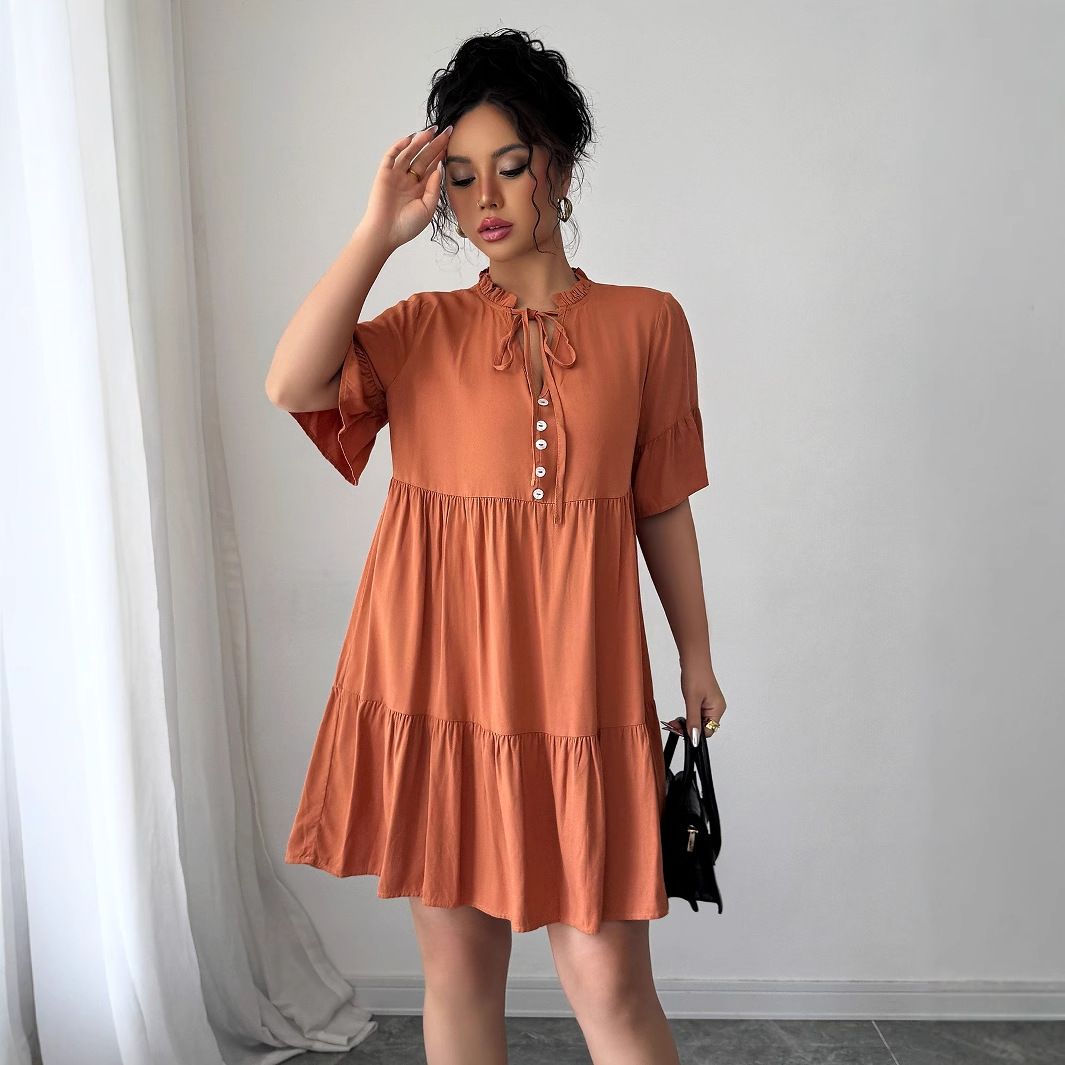 Women's Clothing High End Simple Style Strappy Solid Color Skirt Women's Dress Women's Clothing Spring And Summer_ecoleips.com