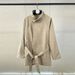 Modern Trench Coat For Women, Lightweight Long Jacket With Tie-Waist & Stand Collar For Office & Casual Wear_ecoleips.com