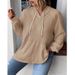 Autumn/Winter Women's Casual Jacquard Patchwork Baggage Hoodie In Large Size With Loose Fit_ecoleips.com