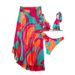 Verve 2025 New Printed Beach Dress Three-Piece Swimsuit Women's Sexy Bikini Hot Spring Swimwear_ecoleips.com