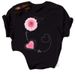 Cross-border Women's Clothing New Fashion Harajuku Style Floral T-shirt For Women With Short Sleeves_ecoleips.com