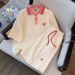 Korean Style Plus Size Two Piece Set For Women Loose Fit Trendy Embroidered Polo Shirt And Shorts Casual Fashion Sportswear_ecoleips.com