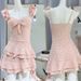 Women's Solid Color One Piece Swimsuit With Underwire Support Slimming Tummy Covering Sweet And Girly Design For Hot Springs_ecoleips.com