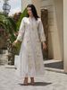 Muslim Embroidered Sequin Plus Size Women's Dress, Elegant Long Sleeve Geometric Pattern, Loose-Fitting All Seasons Fashion_ecoleips.com