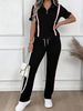 Women's Spring/Summer Short Sleeve Two Piece Set European American Fashion Trendy Casual Regular Thickness Spot Goods_ecoleips.com