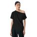 2026 Spring/Summer New Hot-Selling Niche Design Off-Shoulder Short-Sleeve T-Shirt Women, Loose Casual Asymmetrical_ecoleips.com