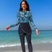 Aria Basics 2025 New Model Women's Conservative Swimwear Foreign Trade, Long Sleeve Pants, Sun Protection Swimsuit Surfing, For_ecoleips.com