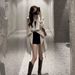 Spring And Autumn Mid-Length Stylish British Trench Coat For Petite Women, Trendy Blazer_ecoleips.com