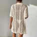 Women's Sexy Knitted Beach Cover-Up Dress - Bikini Swimsuit Cover With Sun Protection, Summer Vacation Wear_ecoleips.com