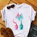 European And American Cross-border Foreign Trade Wholesale Clothing, Colorful Nail Polish Round-neck Plus-size_ecoleips.com