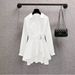 Women's Clothing Large Size Women's Clothing Stylish Waist Slim Shirt Fat Mm Summer Long Sleeved Shirt_ecoleips.com