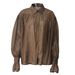 Verve Spring High-End French Style Top Sexy Sheer Solid Color Women's Shirt Blouse Niche Elegant Lightweight_ecoleips.com