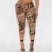 High-Waisted Yoga Shorts For Women, Stretchy Workout & Running Shorts, Tummy Control Gym Leggings (S-L, Black & Animal Print)_ecoleips.com