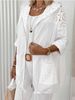 Women's Casual Versatile Jacket Mid-Length Zipper Top Hollowed Out Breathable Loose Fit Slimming_ecoleips.com