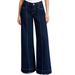 Women's High-Waisted Wide-Leg Jeans Stretchy Straight Leg Floor-Length Slimming Hip Concealing Center Front Seam Design Summer Jeans_ecoleips.com