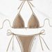 European American Style Bikini Halter Neck Straps Sexy Swimwear for Beach Vacation Polyester Regular Thickness Cross Border in Stock_ecoleips.com