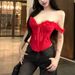 French-style Pink Lace Slimming Strapless Camisole Women, Sexy And Alluring, Figure-flattering, Extremely Beautiful_ecoleips.com