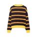 Aria Basics Aria Basics Cross-border European American Women's Clothing ZA Autumn And Winter New Casual Commuter Versatile Striped POLO Collar_ecoleips.com