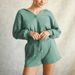 2026 New Model Foreign Trade Casual Fashion Hoodie Cross-Border Shorts Long Sleeve Tie Two-Piece Set_ecoleips.com