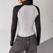 AD738 Early Autumn Outfit: Ins Hong Kong Style Color-Block Stand Collar Knit Cardigan, Regular Shoulder Zipper Slim Fit_ecoleips.com