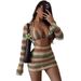 New 2025 Russian Style Women's Off-Shoulder Slim Fit Short Bikini Cover up Beach Dress Backless Design_ecoleips.com