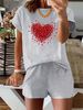 Women’s 2 Piece Outfit Set – Oversized Graphic T-Shirt And Biker Shorts Matching Set, Casual Summer Lounge Tracksuit For Daily Wear-321_ecoleips.com