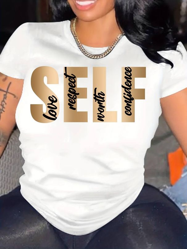 Summer Fashion T-Shirt Trendy Loose Fit Casual Short Sleeve Printed Top-824_ecoleips.com