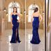Women's Clothing Banquet Design One Shoulder Sequined Deep V Tube Top Evening Dress Female Fishtail Dress_ecoleips.com