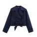 Women’s Clothing Spring New Women's Fashion Slim Versatile Belt Design Long Sleeved Windbreaker Short Jacket_ecoleips.com