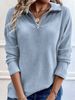 Aria Basics Aria Basics 202 European And American Cross-Border Women's Fashion Autumn Winter New Zipper Pullover Long Sleeve Knitted_ecoleips.com