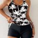 Tropical Print Bikini Set – High-Waisted Swim Bottom & Adjustable Triangle Top (S-XL, 5 Colors) – Tummy Control & UV Protection_ecoleips.com