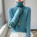 Women's High-Neck Knit Sweater – Soft Viscose Slim-Fit Base Layer (12 Colors, Stacked Collar)_ecoleips.com