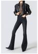Women's High Waisted Flared Jeans Supermodel Extra Slimming Stretch Denim Black/Gray Tight Fitting Hip Lifting Autumn Style_ecoleips.com