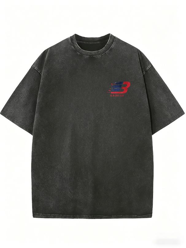 Vintage Washed Ladies Solid T-Shirt, Fluffy Breathable Washed Cotton, Loose Crew Neck Casual Short Sleeve Top For Teen Girls Street Fashion Style_ecoleips.com