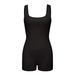 Women's Sexy Off-Shoulder Backless Solid Color Bodysuit Tight Fitting_ecoleips.com