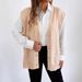 Women's Oversized Cardigan Vest With Pearl Buttons - Casual Longline Knit Sweater Vest For Fall & Winter - V-Neck Open Front Coatigan_ecoleips.com