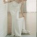 Mermaid Style Light Wedding Dress Satin Strapless Bridal Gown With Short Train Elegant Forest Style Slimming Evening Gown_ecoleips.com