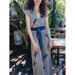 Blue Fashionable Dress For Women In Summer 2025, With A Light Luxury High-End Temperament, French Elegance And_ecoleips.com