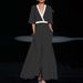Women's Elegant Temperament V-Neck Printed Pleated Large Skirt Long Dress Fashion Style New_ecoleips.com