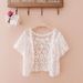 Lace Shawl Coat Summer Short Outerwear Thin Cardigan Sun Protection Women Versatile Vest With Camisole Dress_ecoleips.com