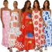 Women's Clothing Dress Printed Tube Top Long Skirt Sexy Fashion Vacation_ecoleips.com