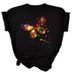 European And American Cross-border Foreign Trade Wholesale Clothing Cartoon Butterfly Round-neck Plus-size Short-sleeve_ecoleips.com