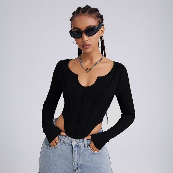 Voya Women's Street Trendy T-shirt For Spring/Summer 2026 New Anti Stitching Fashion Top_ecoleips.com