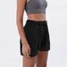Lightweight Solid Color Tie-Front Shorts For Women, Casual Summer Outdoor Sports Shorts With Comfortable Elastic Waistband Breathable Quick-Dry Fabric_ecoleips.com
