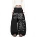 Vintage Washed Distressed Print High Waist Wide Leg Jeans For Women - Loose Fit Straight Denim Pants With Retro Street Style (Khaki, Black)_ecoleips.com