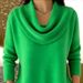 Oversized Knit Sweater – Soft Long Sleeve U-Neck Pullover In 16 Colors (Red, Brown, Black, Glitter Options)_ecoleips.com