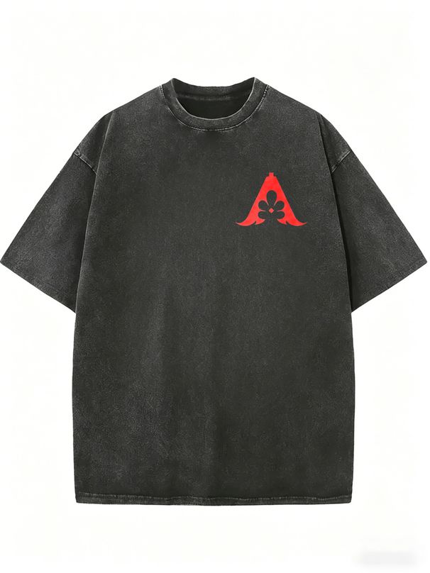 Women's Casual Urban Tee, Washed Texture Oversized Summer Essential_ecoleips.com